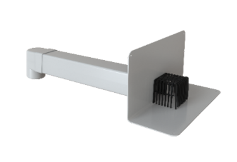 PVC მემბრანისთვის სახურავის წყლის მიმღები (ვერტიკალური / ჰორიზონტალური), ფოთლებისგან დამცავი ხუფით და კუთხე-გადამყვანით